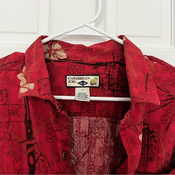 100% Silk Hawaiian Shirt Button Up Caribbean Joe Let Go tropical tourist dad - Picture 5 of 12